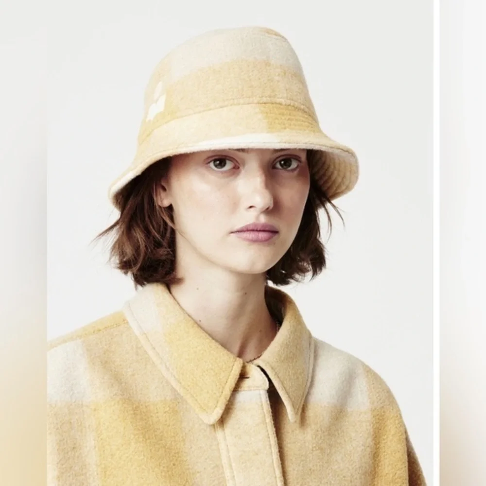 NWT Isabel Marrant Haley Bucket Hat Wool Blend Tan Beige Size M
